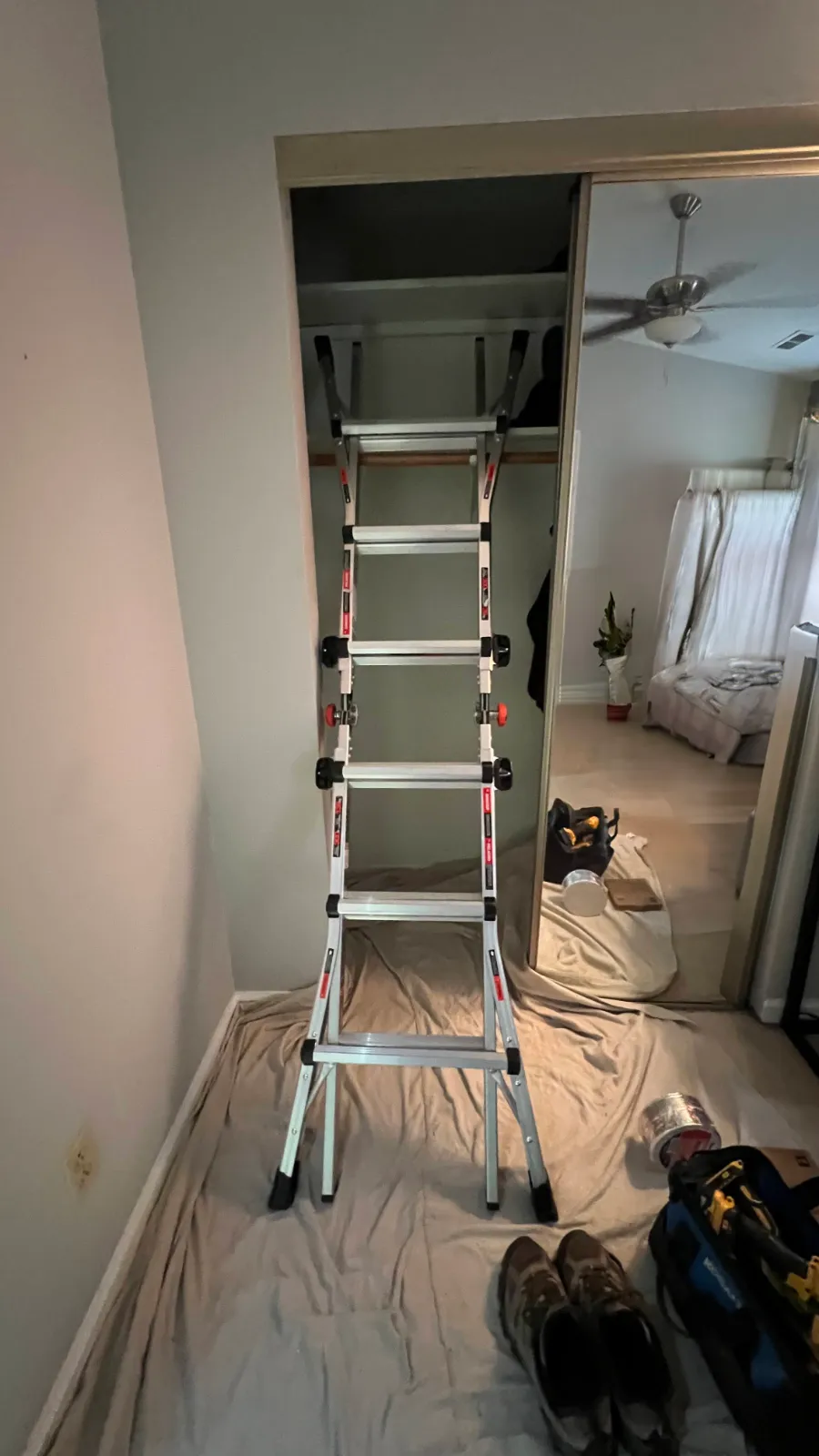 Tight access to the attic