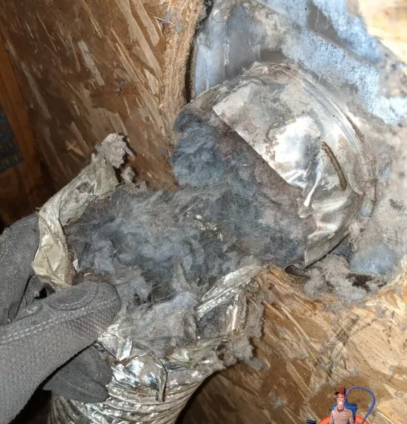 Lint explosion in dryer vent Adams Farm