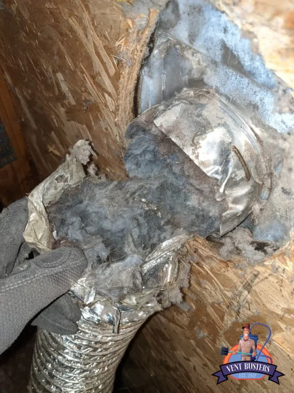 Lint explosion in dryer vent Adams Farm