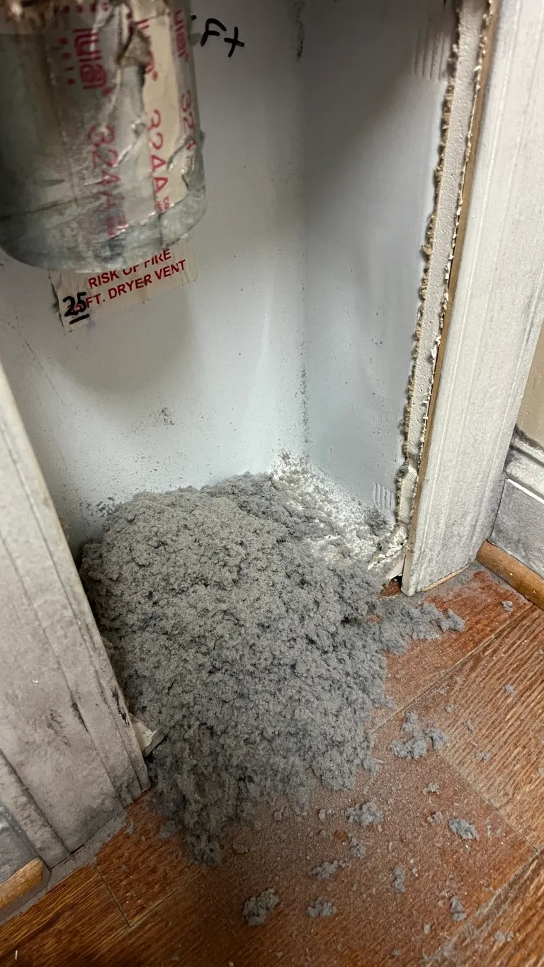 All lint removed from dryer vent Whisper Creek