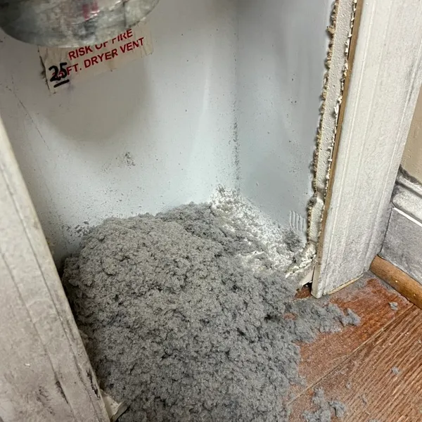 All lint removed from dryer vent Whisper Creek