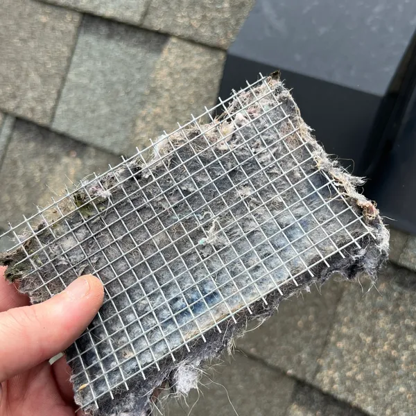 Blocked roof vent cover Stone Mill Village