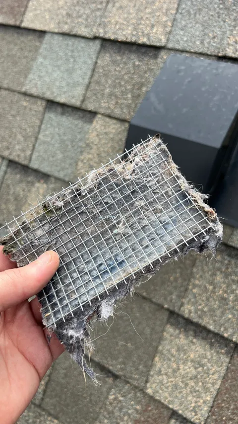 Blocked roof vent cover Stone Mill Village