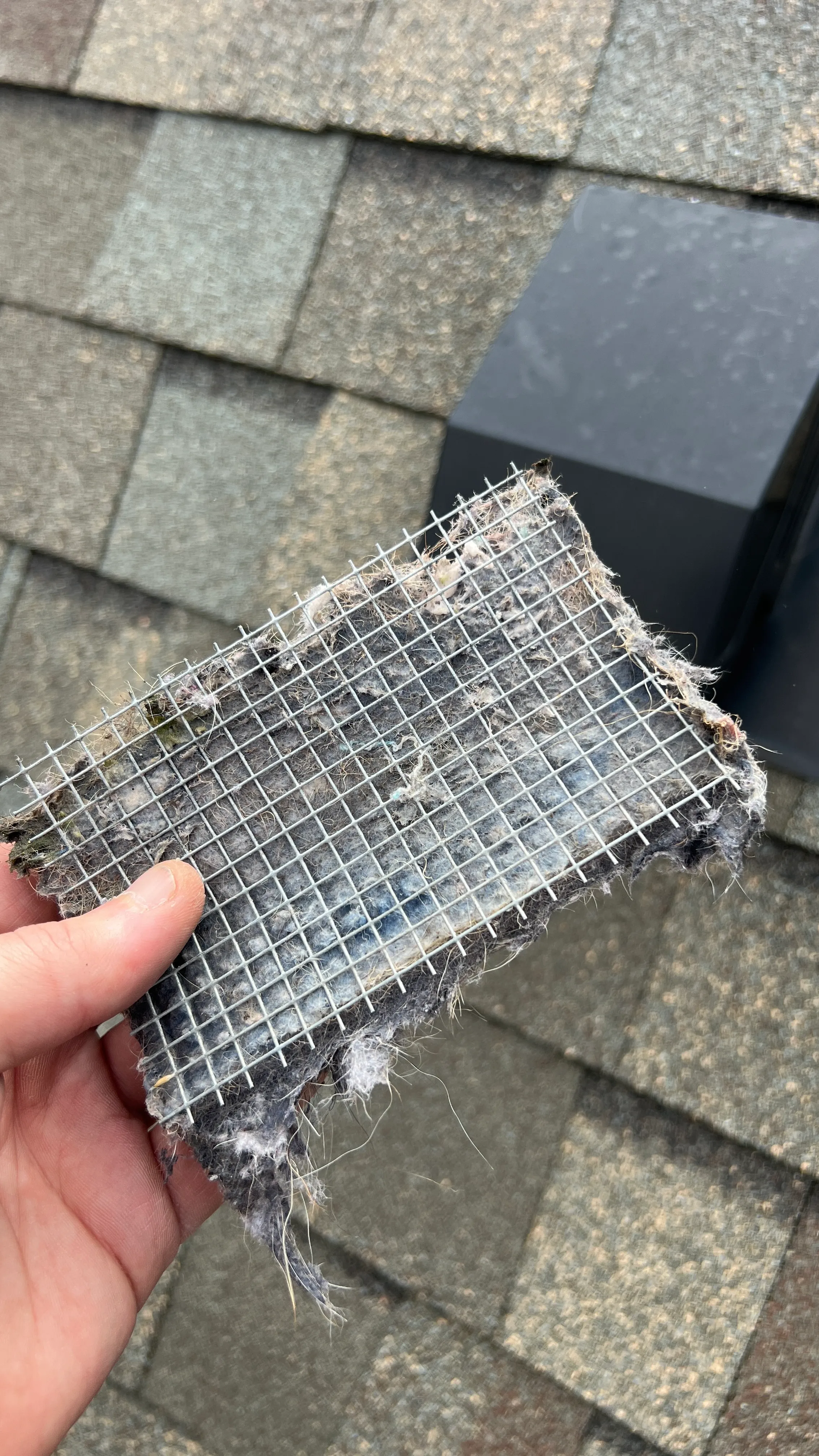 Blocked roof vent cover Stone Mill Village