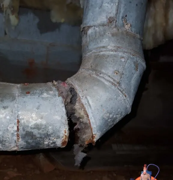 Broken dryer vent in Park Place townhomes Greensboro