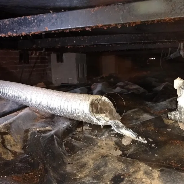 Broken flex dryer vent