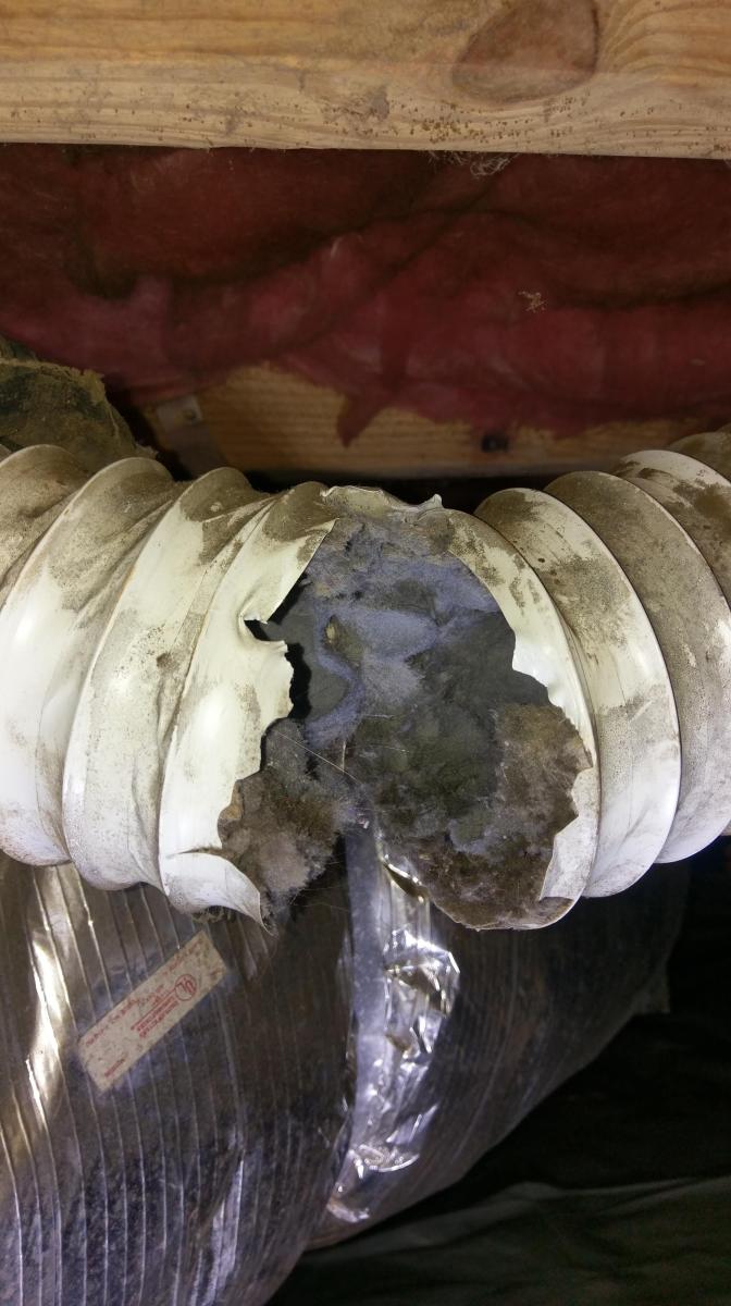 Broken vinyl flex tubing