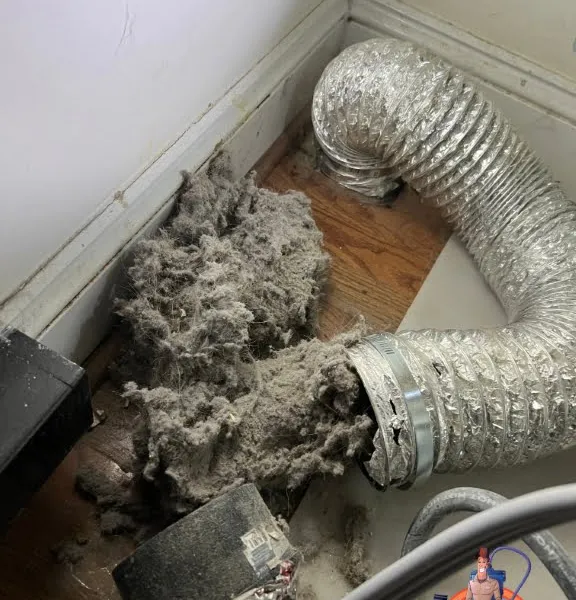 Lint removal from dryer vent Cardinal Ridge