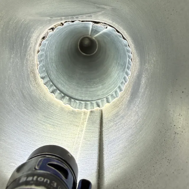 Clean metal dryer vent after service in Westerwood Greensboro