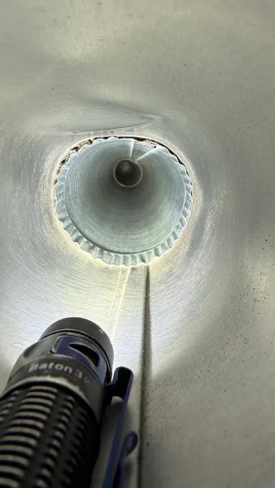Clean metal dryer vent after service in Westerwood Greensboro