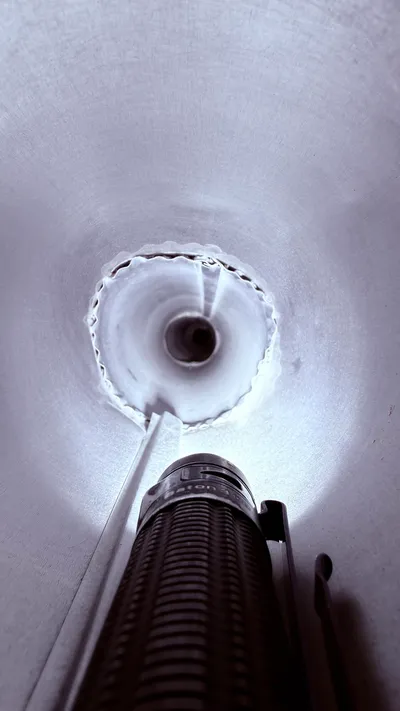 Clean dryer vent pipe after service in New Irving Park Greensboro