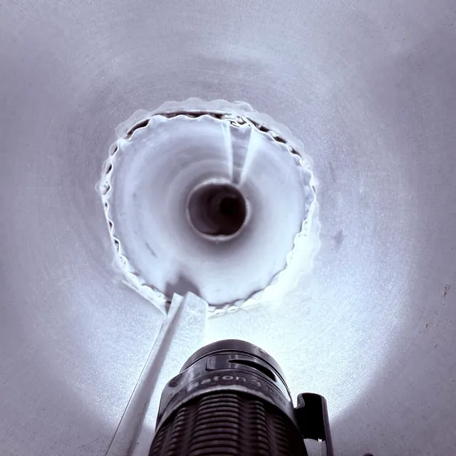 Clean dryer vent pipe after service in New Irving Park Greensboro
