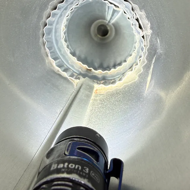 Clean metal dryer vent pipe after service in Old Irving Park