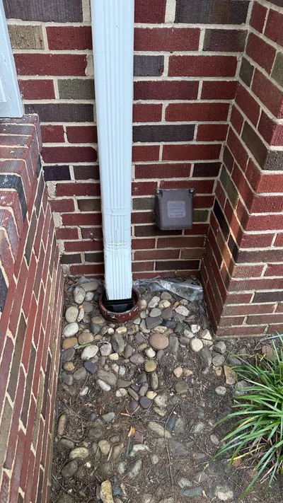 Westerwood dryer vent cover area after we cleaned up the lint pile
