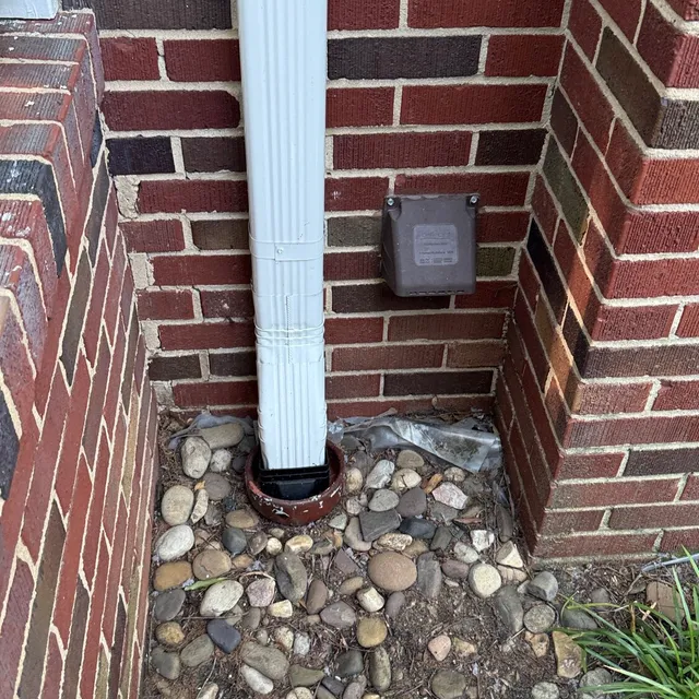 Westerwood dryer vent cover area after we cleaned up the lint pile