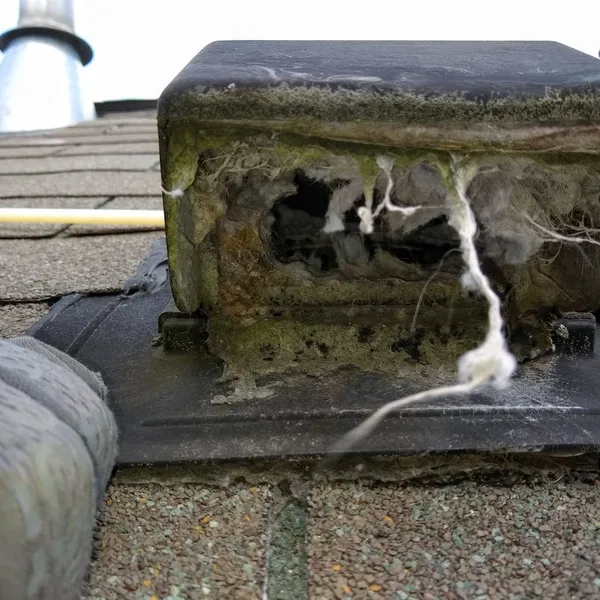 Clogged roof vent cap