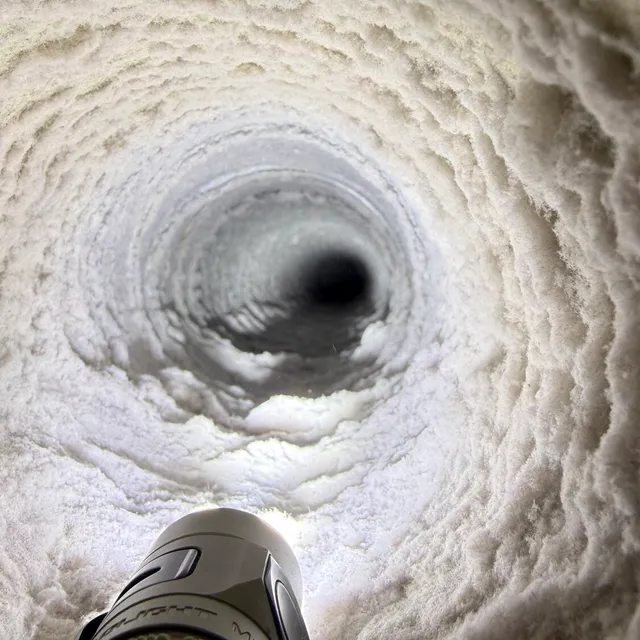 Heavy towel lint packed inside a dirty dryer vent in Hamilton Forest Greensboro