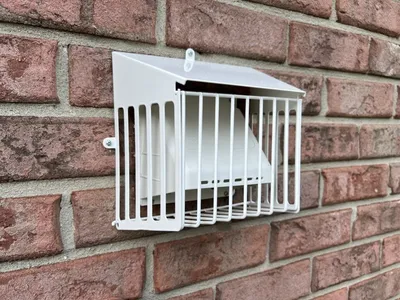 Defender metal bird guard for dryer vent