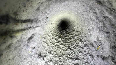 Lint-clogged dryer vent showing restricted airflow