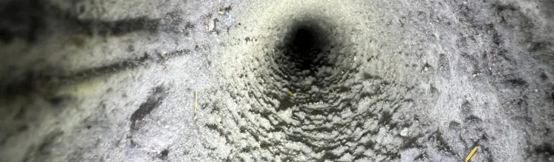 Lint-clogged dryer vent showing severely restricted airflow