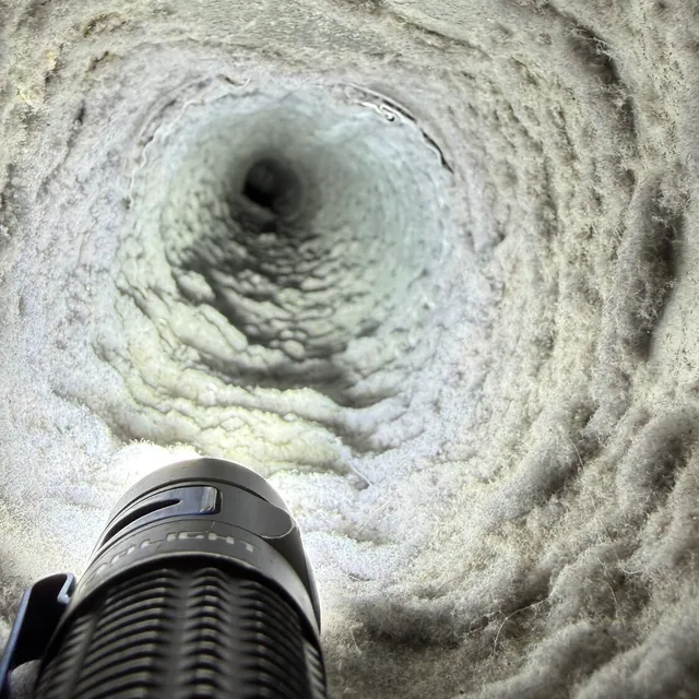 Lint coating the inside of a dirty dryer vent in Westerwood Greensboro