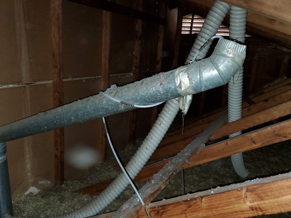 Disconnected dryer vent