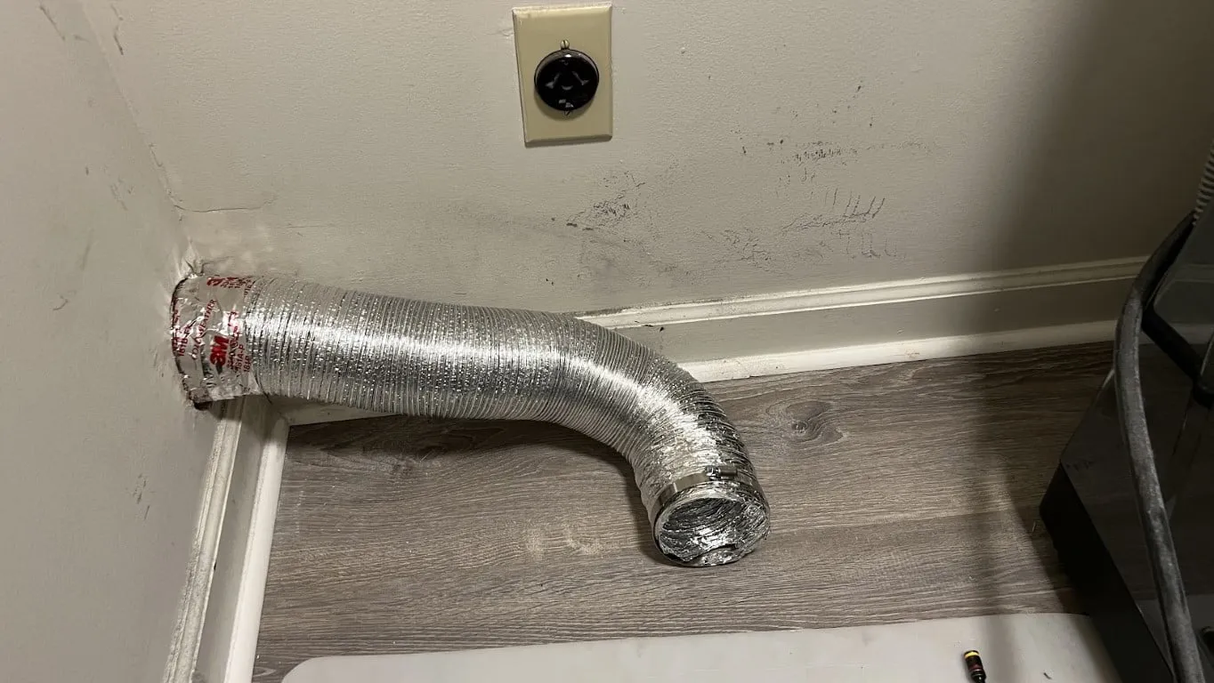Dryer flex transition hose replacement