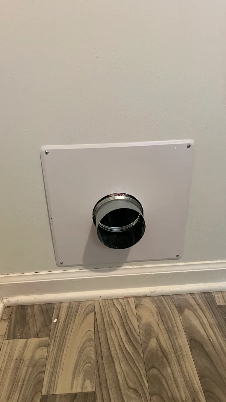 Dryer vent custom panel and backsplash