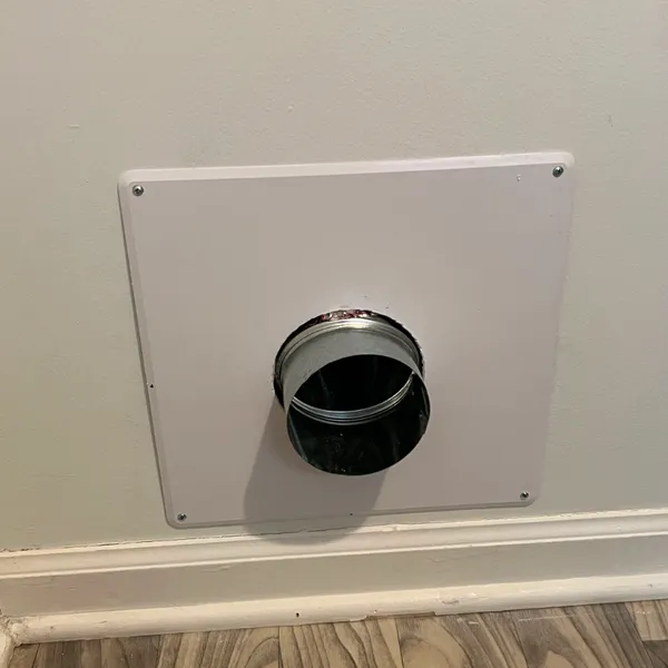 Dryer vent custom panel and backsplash