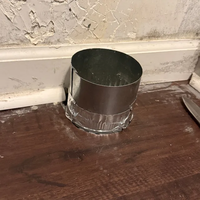 Dryer vent floor connection extended for secure airtight hookup