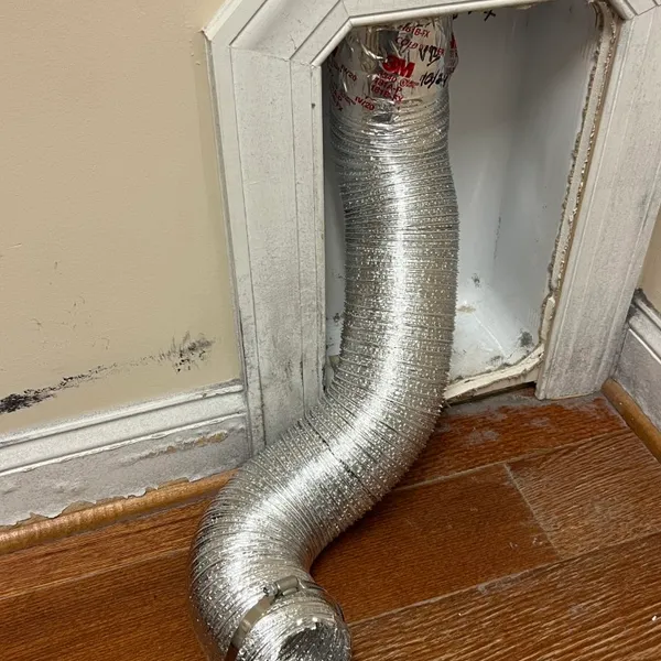 DryerFlex transition hose installation Whisper Creek