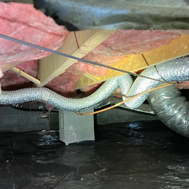 Flex vent installed over gas line