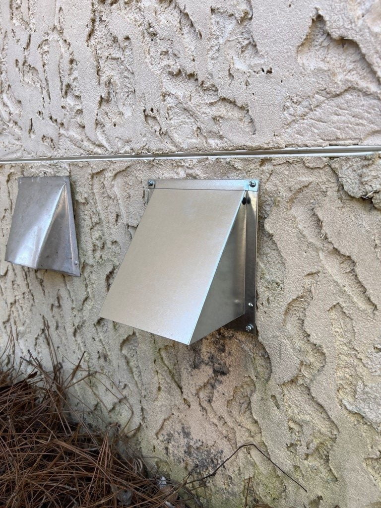 Galvanized metal dryer vent hood