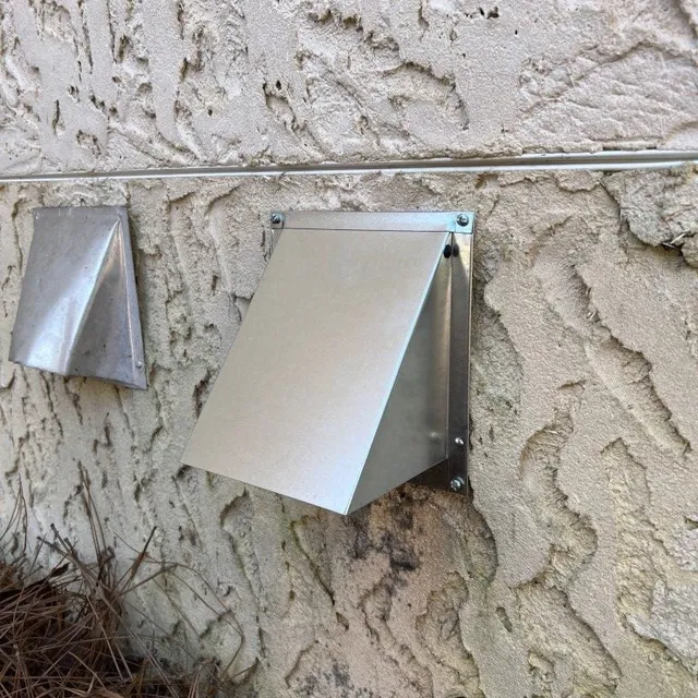 Galvanized metal dryer vent hood