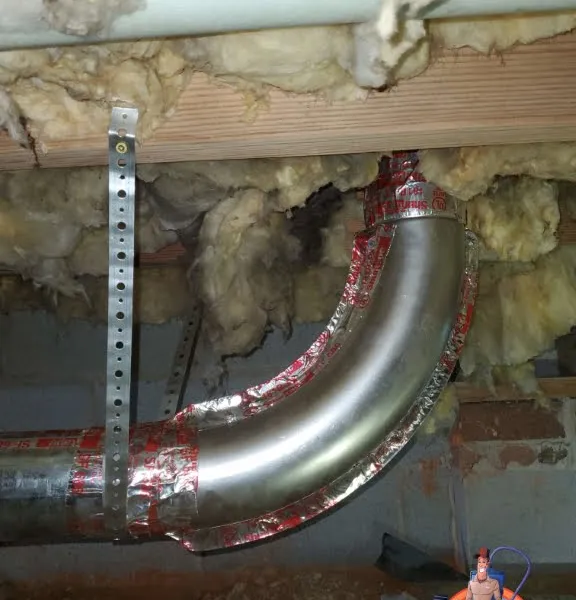 High-efficiency dryer vent elbow Park Place