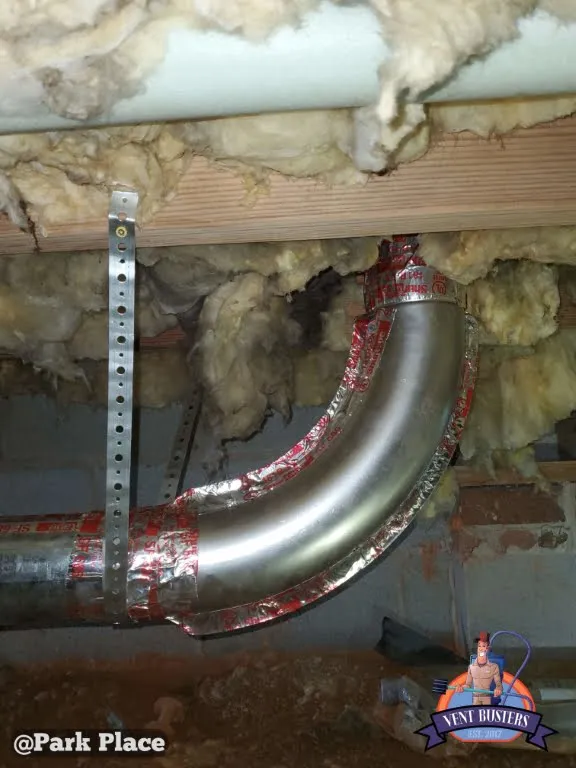 High-efficiency dryer vent elbow Park Place