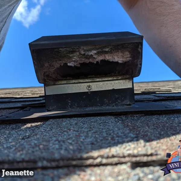 Lint buildup in dryer vent Lake Jeanette