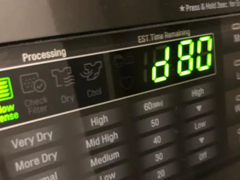 Why Is My LG Dryer Flashing D80, D90 or D95?