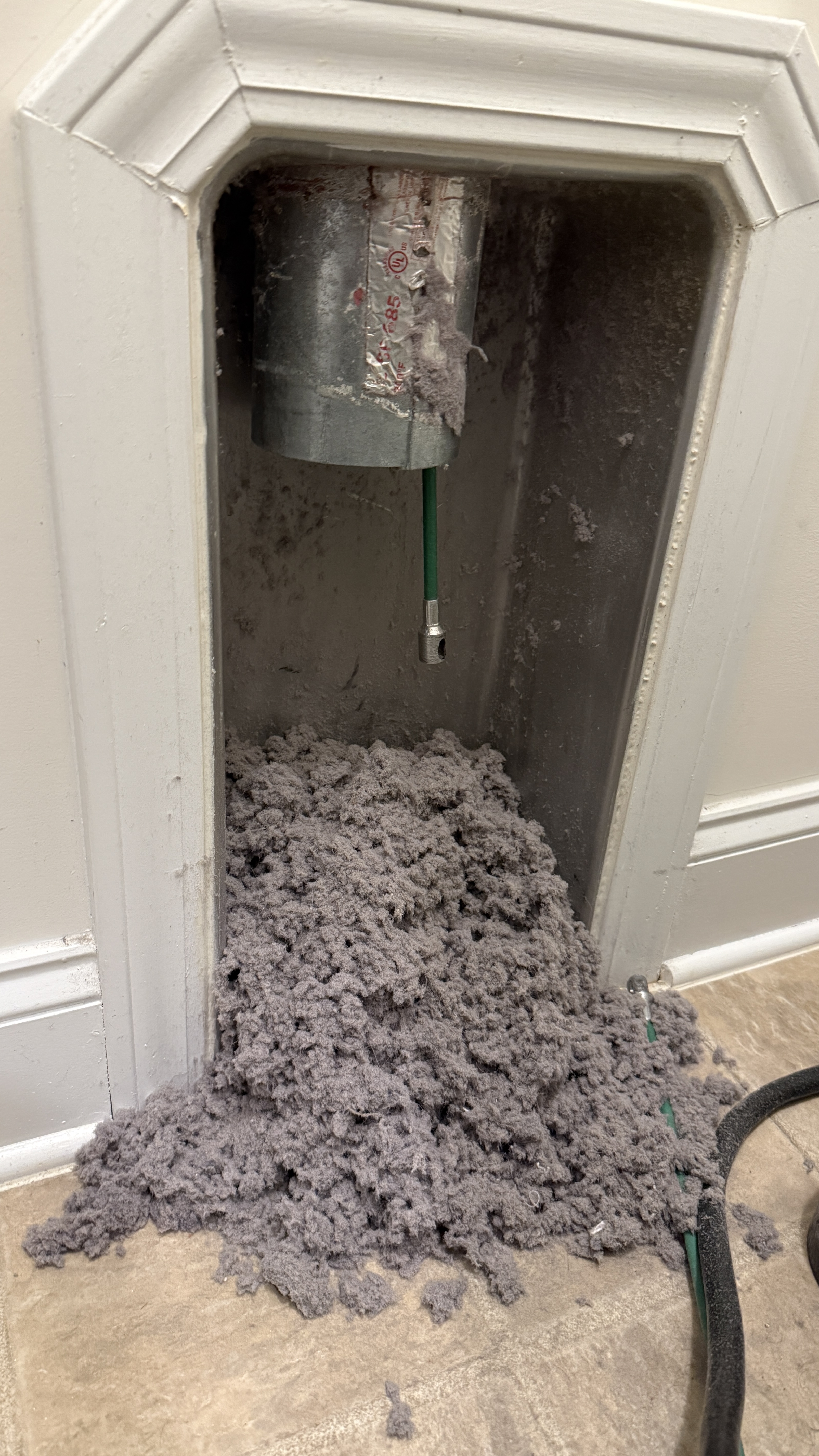 Lint buildup removed from dryer vent system in High Point