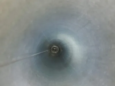 Professionally cleaned dryer vent by Vent Busters