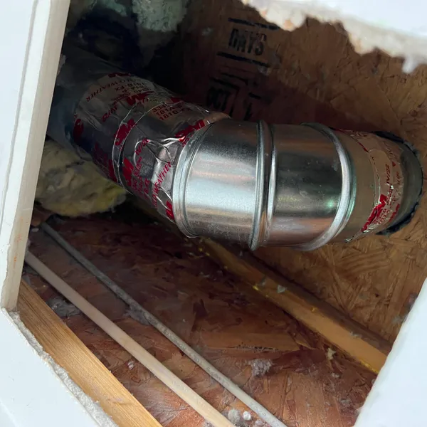 Repaired dryer vent elbow Oak Ridge