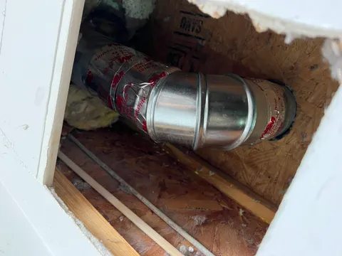 Repaired dryer vent elbow Oak Ridge