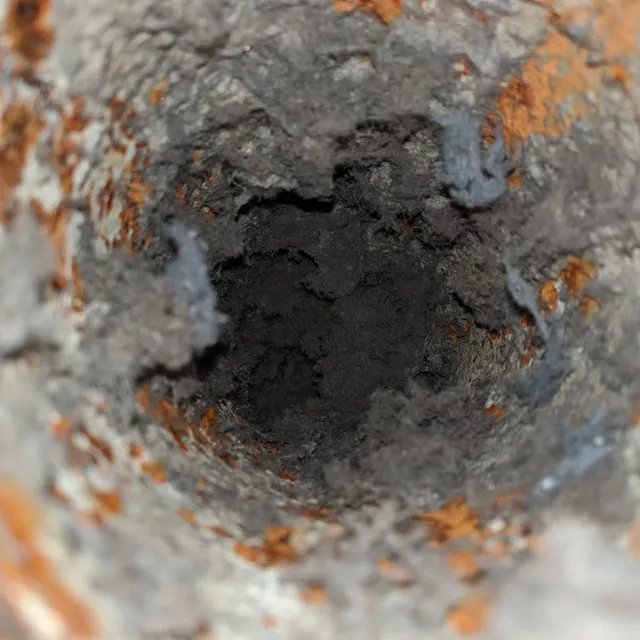 Rust buildup inside vent