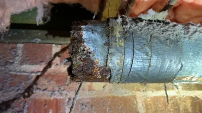 Rusted elbow