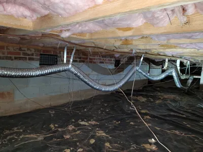 Sagging flex dryer vent