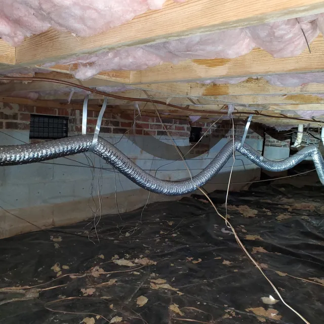 Sagging flex dryer vent