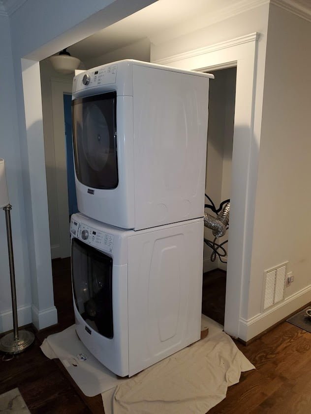 Stacked washer dryer vent service