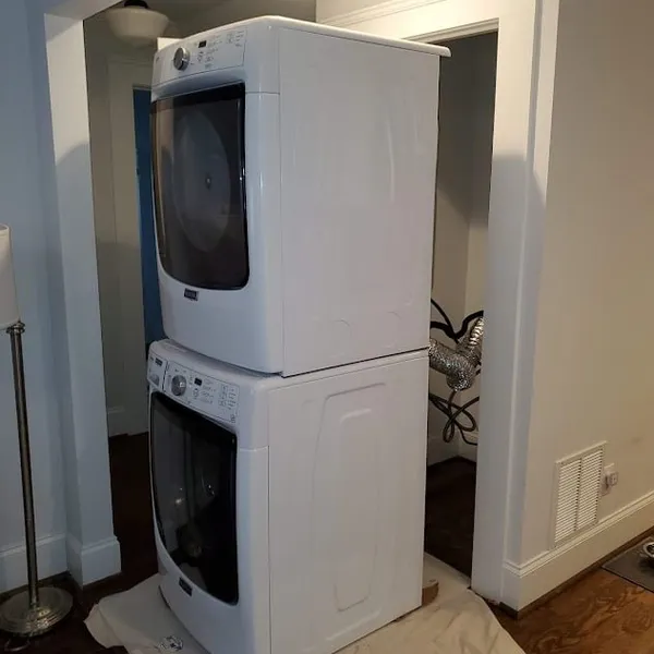 Stacked washer dryer vent service