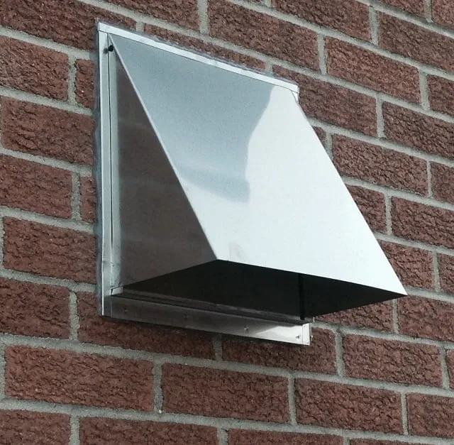 Stainless steel dryer vent hood