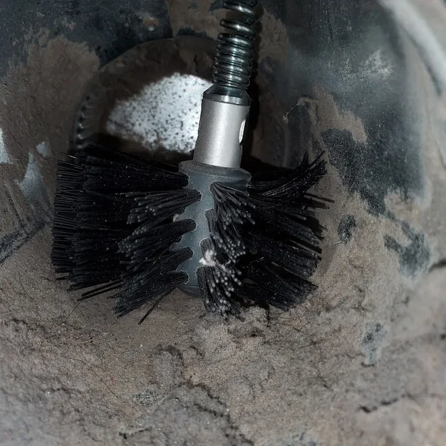 Stuck dryer vent brush